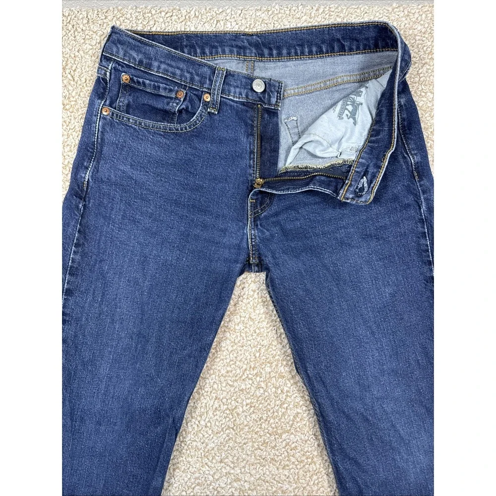 Levis 514 Jeans Mens 31x32 Blue Denim Straight Leg Stretch Medium Wash Pants
